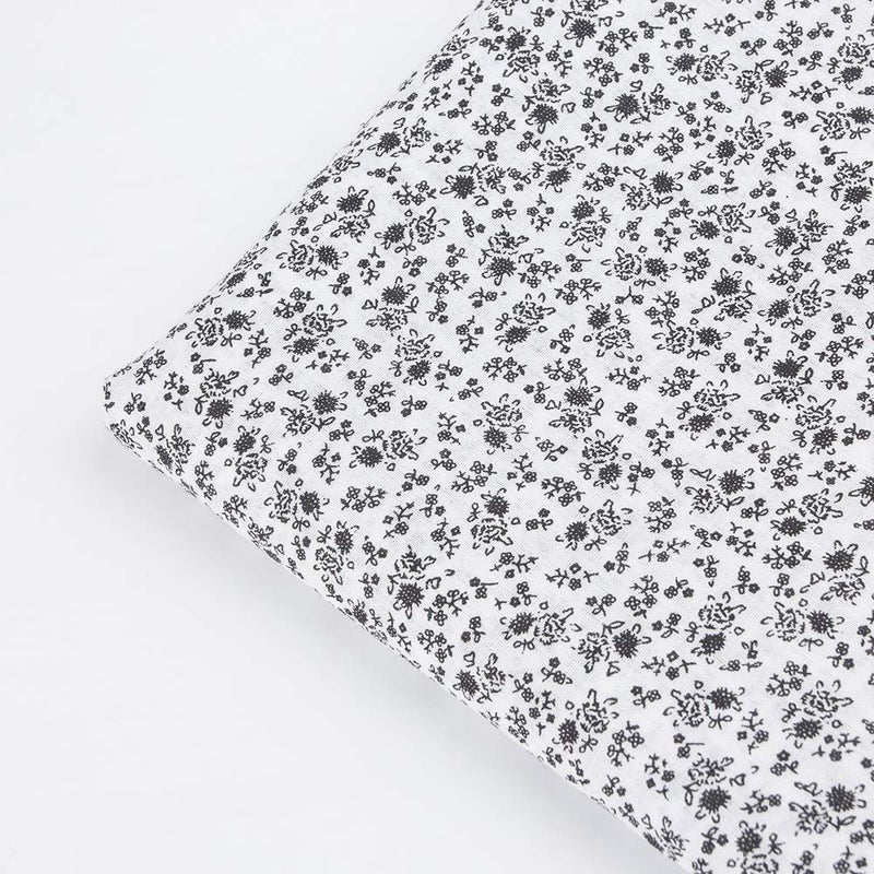 Antetek 7Pcs 20" x 20" Cotton Fabric DIY Making Supplies Quilting Patchwork Fabric Fat Quarter Bundles DIY for Quilting Cotton Patchwork Cushions (Black, 20" x 20") - Image 5